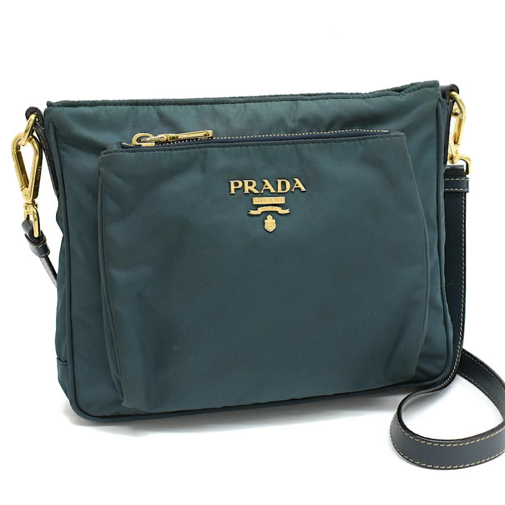 Prada Tessuto Crossbody Bag Deep Green